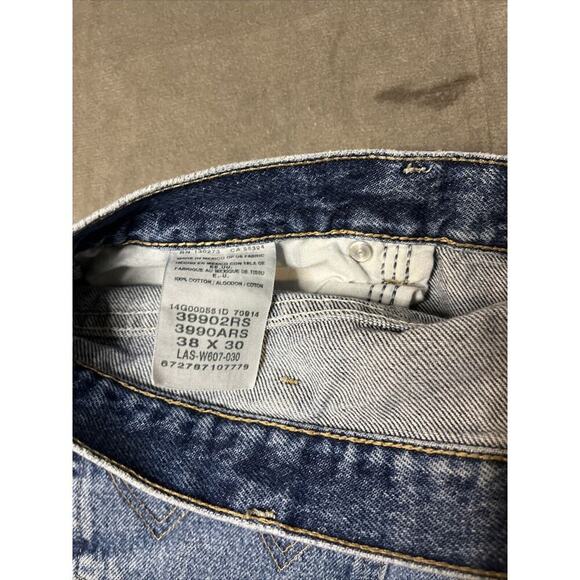 Wrangler Mens Jeans Blue Size 38x30 Rugged Wear Straight Regular Fit Denim - Picture 4 of 5